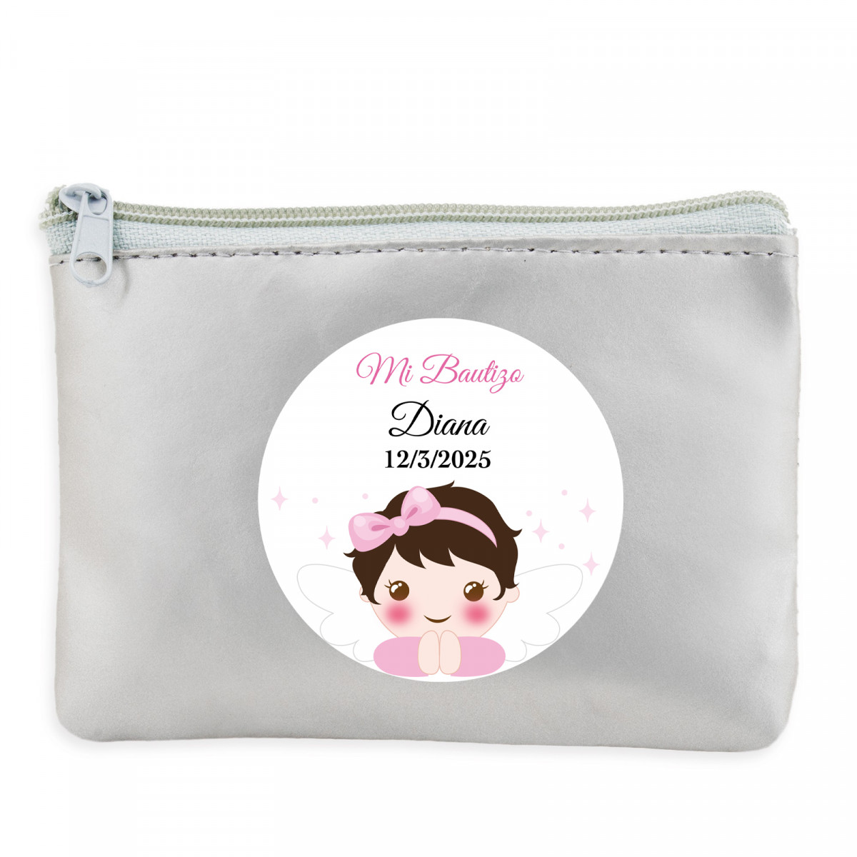 Portefeuille personnalisé pour le baptême d'une fille