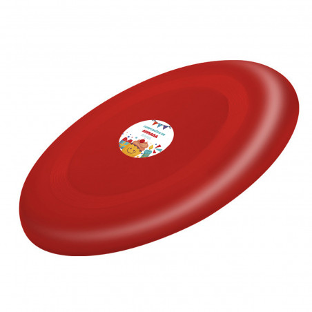Frisbee en plastique rouge personnalisé pour anniversaire