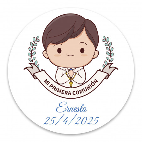 Jeu de cartes espagnol personnalisé pour la première communion avec autocollant modifiable, souvenir original pour les invités