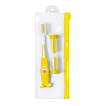 Set de brosse à dents pour enfants personnalisé avec sablier et étui transparent, cadeau amusant pour les anniversaires