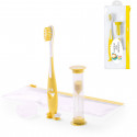 Set de brosse à dents pour enfants personnalisé avec sablier et étui transparent, cadeau amusant pour les anniversaires