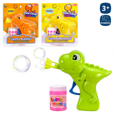 Pistolet à bulles par friction dinosaure pour enfants
