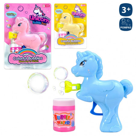 Pistolet à bulles à friction licorne pour les détails des enfants