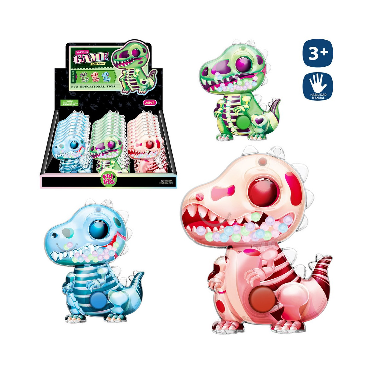 Couleur de conception de dinosaure de compétence de jeu d'eau pour plus de détails