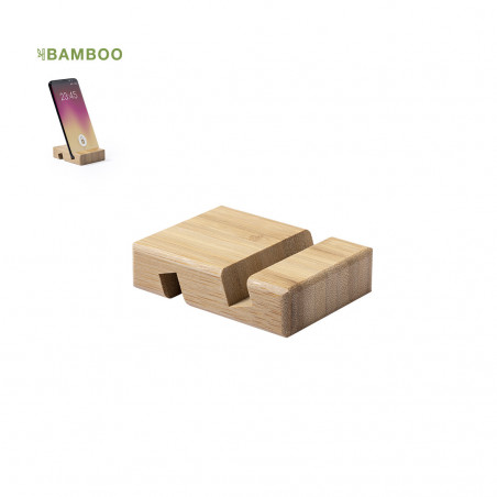 Support mobile en bambou personnalisé pour communion