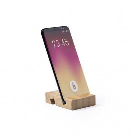 Support mobile en bambou personnalisé pour communion