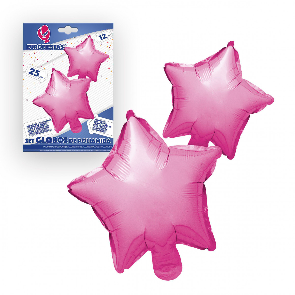 Ensemble de ballons en forme d'étoiles roses 2 unités pour décoration de fêtes et événements