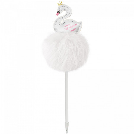 Carnet avec stylo cygne pour les détails de la première communion des filles