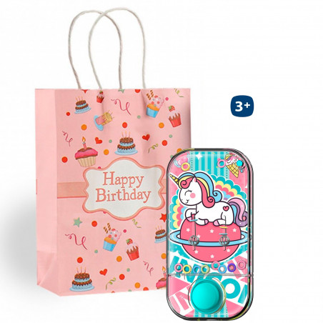 Jeu d\'eau design licorne dans enveloppe avec adhésif personnalisé pour détails