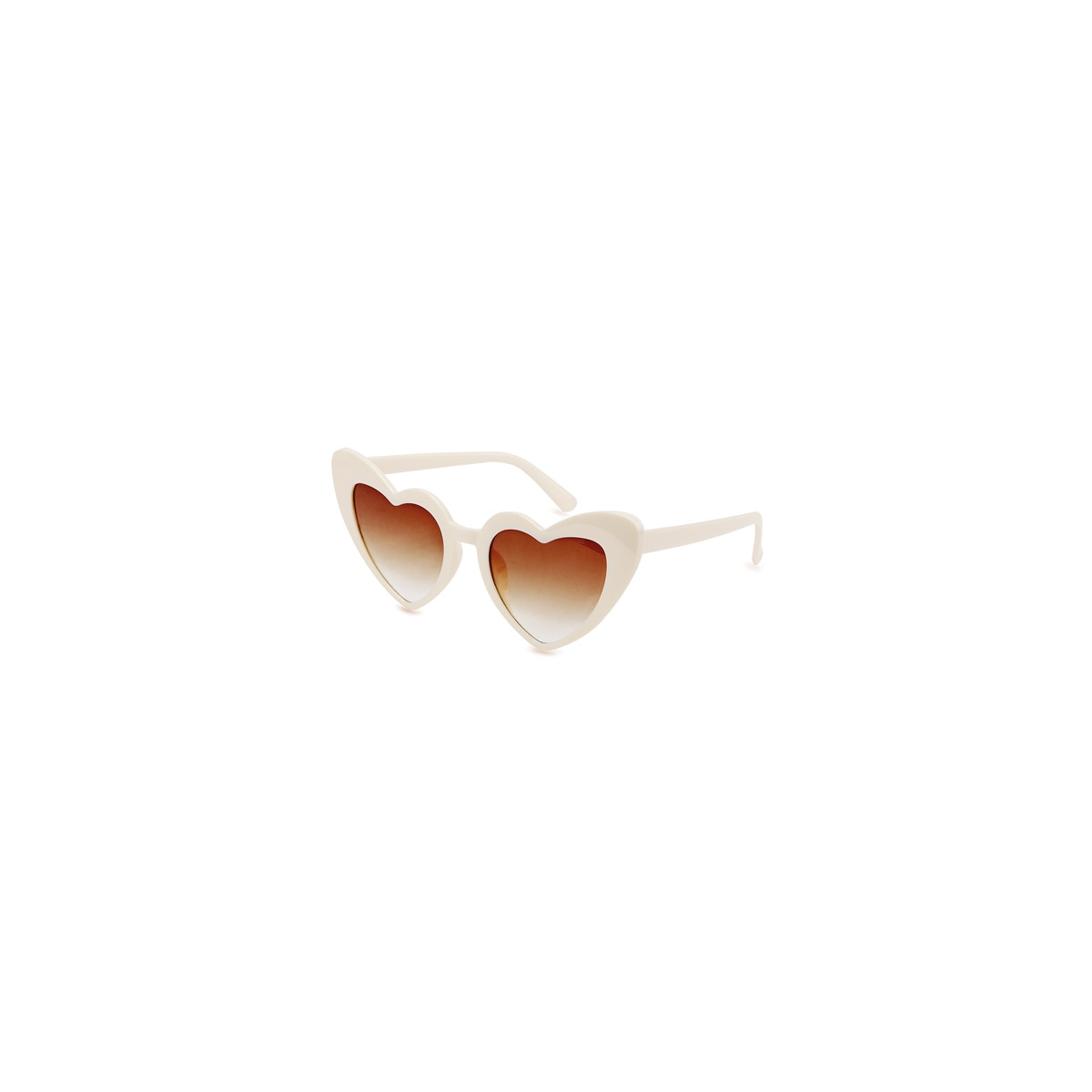 Lunettes de soleil design cœurs blanches pour événements