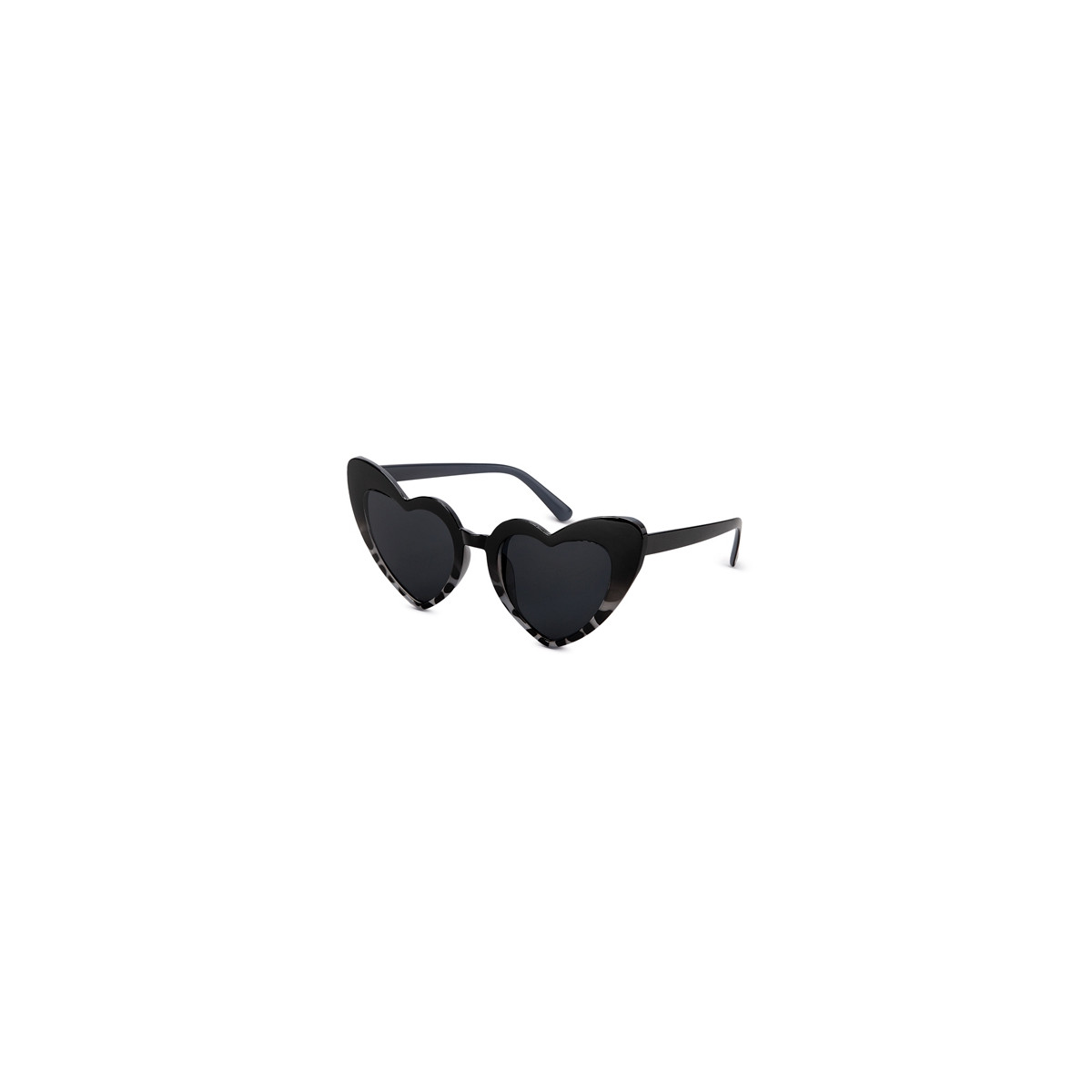Lunettes de soleil design cœurs noires pour événements