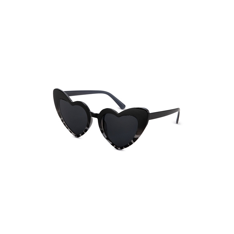 Lunettes de soleil design cœurs noires pour événements