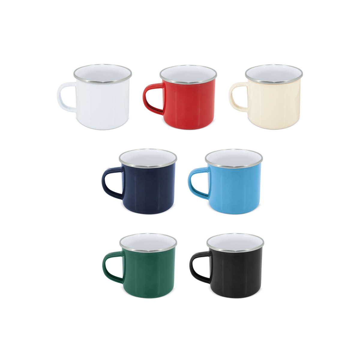 Tasse en métal style mug de couleurs variées à offrir