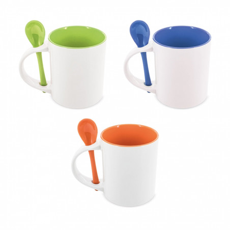 Mug sublimacion redonda con cuchara neiva