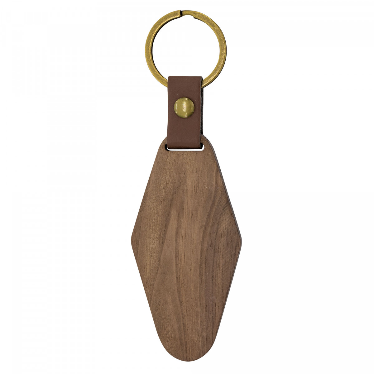 Porte clés en bois en forme de diamant