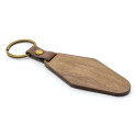 Porte clés en bois en forme de diamant