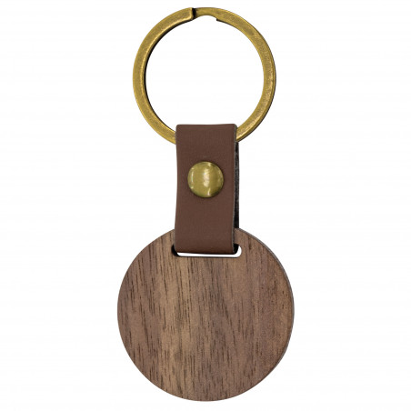 Porte clés rond en bois