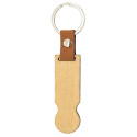 Porte-clés en bois avec pièce pour voiture