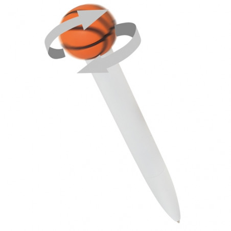 Stylo anti-stress design basket-ball pour détails