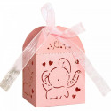 Porte-clés personnalisable avec autocollant ange dans une élégante boîte pour cadeaux.
