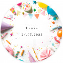 Règle marque-page personnalisée avec autocollant d'anniversaire à offrir