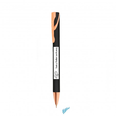 Stylo Pierre Cardin semi gel noir avec adhésif de mariage pour détails