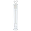 Mini pompers avec support en forme de cœur en pack de 48 unités avec des autocollants de mariage personnalisés