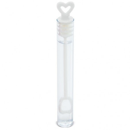 Mini pompers avec support en forme de cœur en pack de 48 unités avec des autocollants de mariage personnalisés