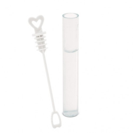 Mini pompers avec support en forme de cœur en pack de 48 unités avec des autocollants de mariage personnalisés