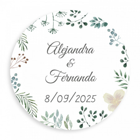 Sous-verres en bambou avec adhésif floral pour détails