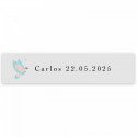 Stylo Pierre Cardin blanc avec autocollant personnalisé pour les détails des invités
