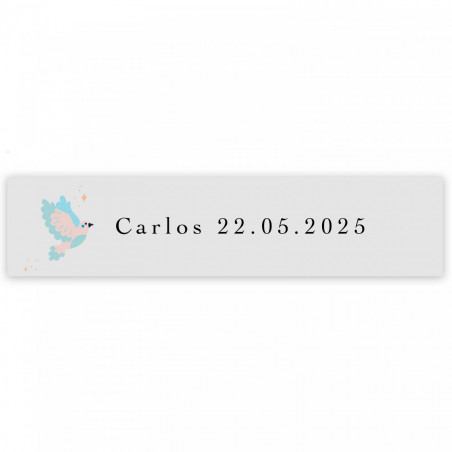 Stylo Pierre Cardin blanc avec autocollant personnalisé pour les détails des invités