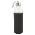 Bidon en verre avec housse noire pour mariage