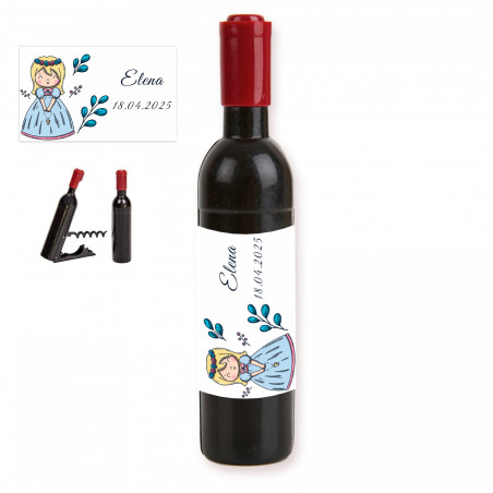 Tire-bouchon avec adhésif 5x3cm première communion fille pour les détails des invités