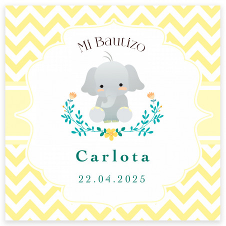 Peladillas argentées au chocolat 2 unités dans un sachet avec carte souvenir Baptême