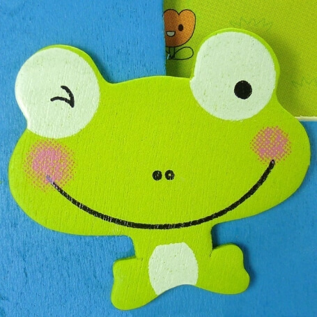 Cadre photo enfant en bois avec grenouille Un détail charmant pour les plus petits
