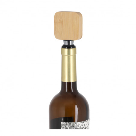 Bouchon de vin avec ouvre-bouteille et joli autocollant pour plus de détails