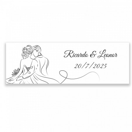 Perfumador compact couleur plomb avec autocollant personnalisé pour mariage