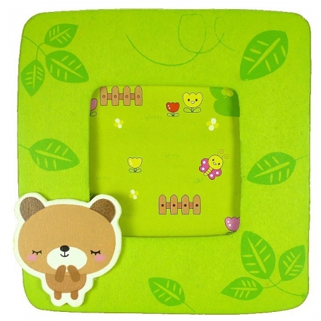 Cadeaux Invites Bapteme Cadre Photo En Bois Ours