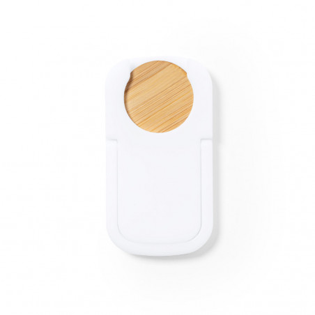 Support pour mobile avec pièce en bambou personnalisée avec autocollant de communion dans une enveloppe kraft