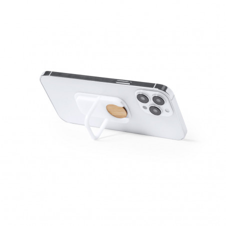 Support pour mobile avec pièce en bambou personnalisée avec autocollant de communion dans une enveloppe kraft