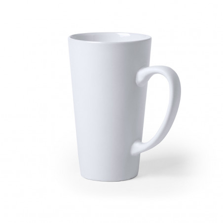 Mug allongé en céramique avec maxi anse
