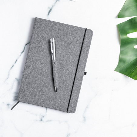 Bloc-notes ECO avec couverture rigide en RPET pour plus de détails