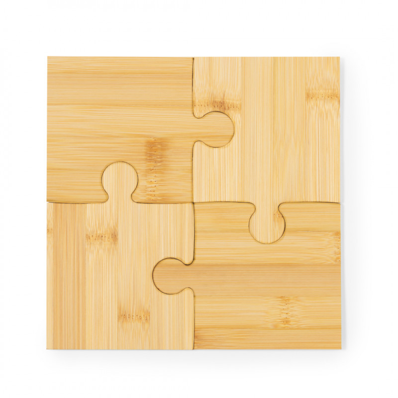 Sous-verres en bambou avec un design puzzle original pour des détails