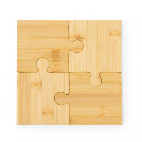 Sous-verres en bambou avec un design puzzle original pour des détails