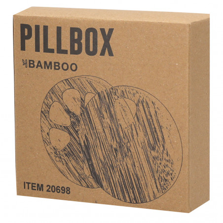 Pillulier hebdomadaire en bambou pour détails événements