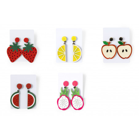 Boucles d'oreilles en forme de fruits pour des détails originaux