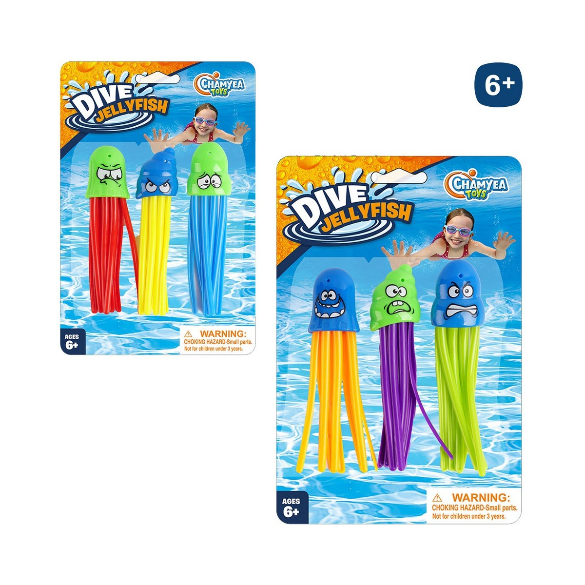 Jellyfish toys lot de 3 lanceurs de piscine pour jeu d été de plongée