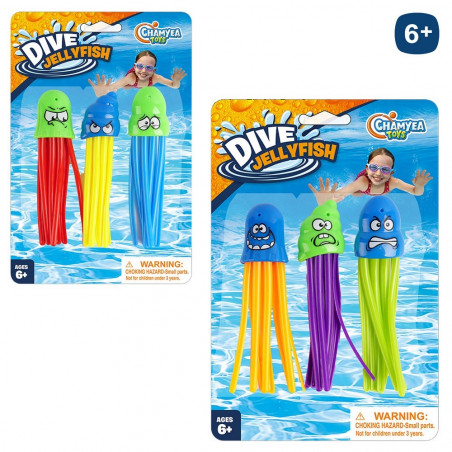 Jellyfish toys lot de 3 lanceurs de piscine pour jeu d été de plongée