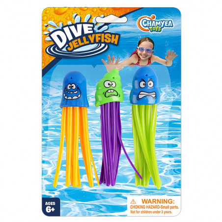 Jellyfish toys lot de 3 lanceurs de piscine pour jeu d été de plongée